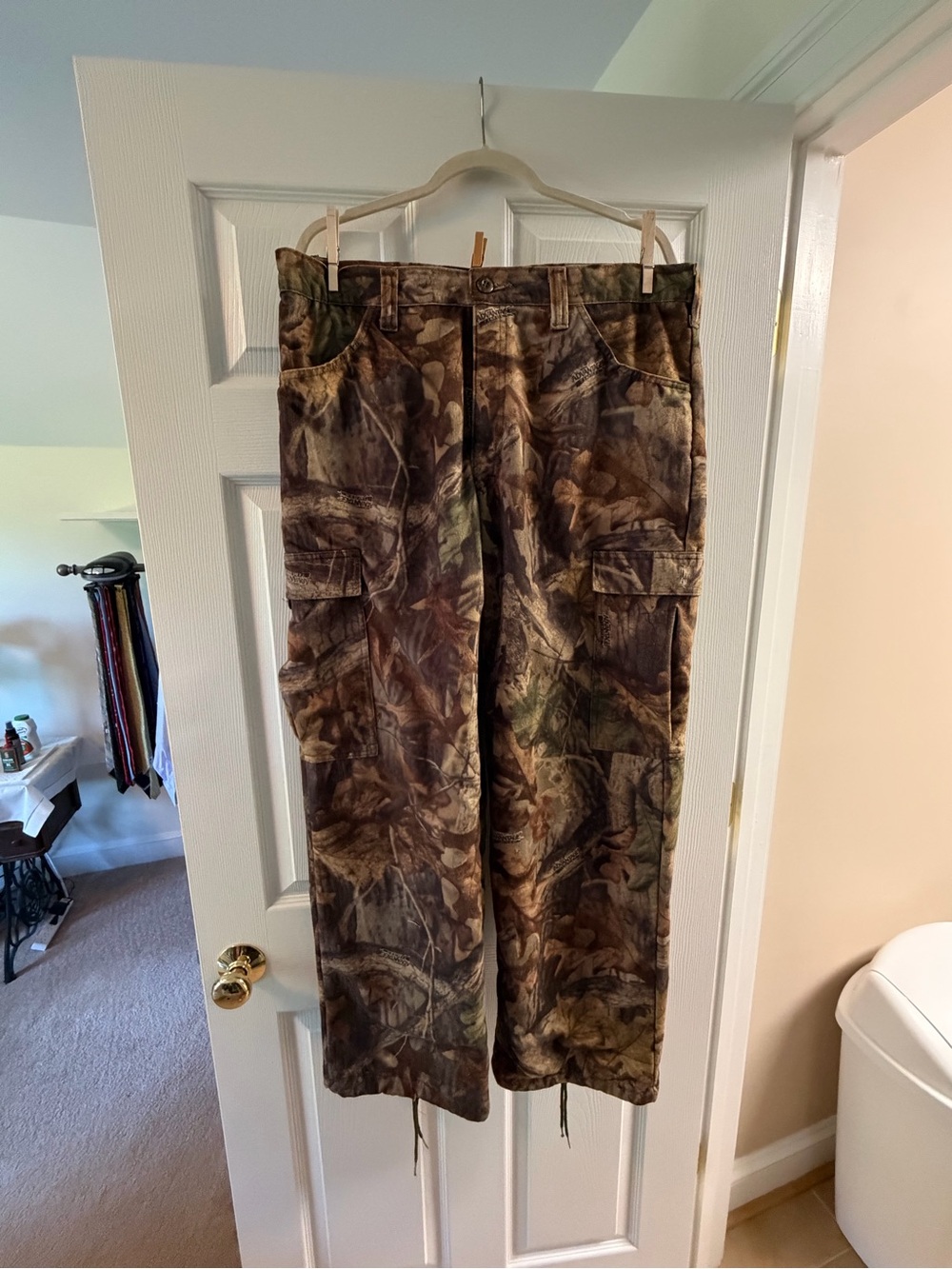 Men's Camo Cargo Pants - Brown/Green Camouflage